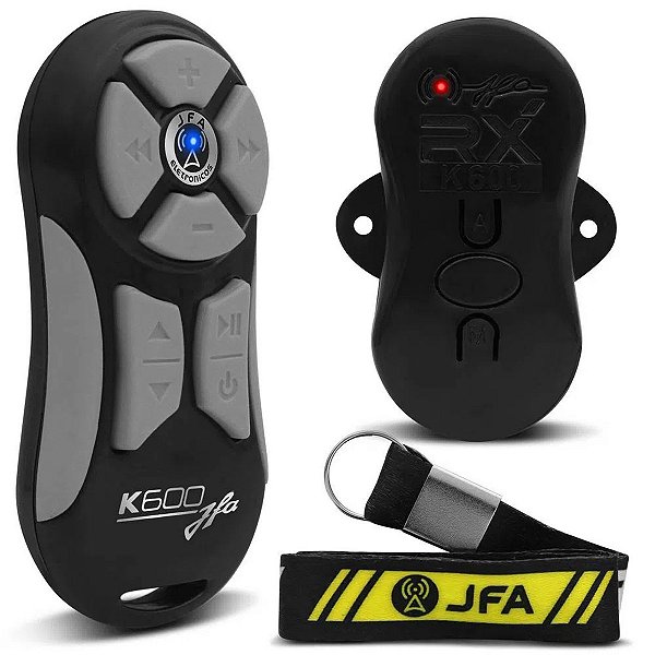 Controle Longa Distância Universal Jfa K600 600 Metros Preto E Cinza + Central Receptora + Cordão - Jfa