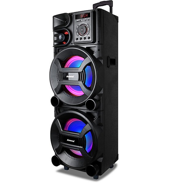 Caixa Som Amplificada Bluetooth 1500W Rms Usb Mp3 Fm Led Tws Bivolt Aca 1501 Pesadão - Amvox