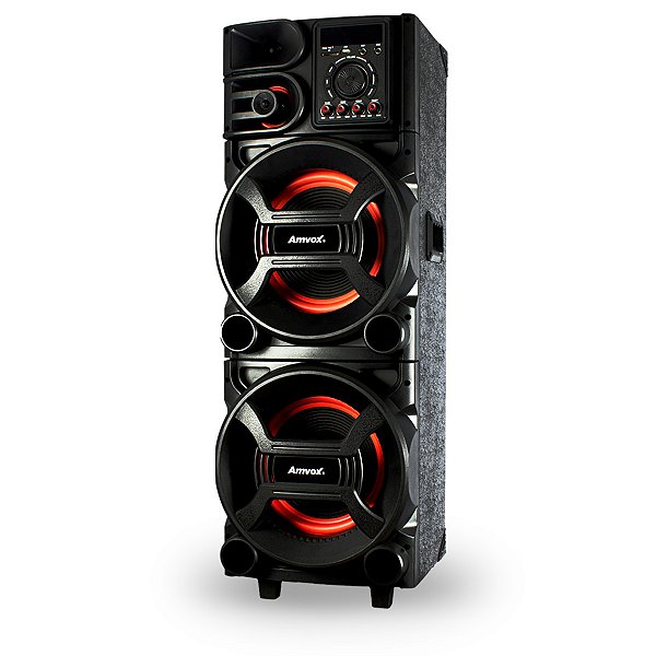 Caixa Som Amplificada Aca 1005 Titan Bluetooth Potente 1000W Rms 2 Sub - Amvox