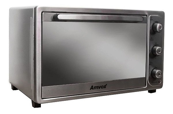 Forno Elétrico De Bancada 45 Litros Multifunção Timer Alarme Afr 4500 Inox - Amvox