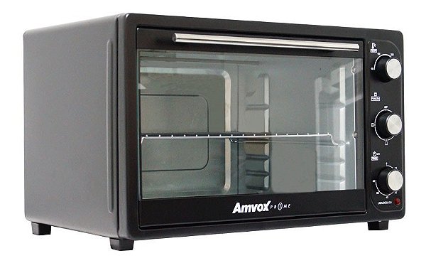 Forno Elétrico De Bancada 45 Litros 220V 1600W Multifunção Timer Alarme Afr 4500 Preto - Amvox
