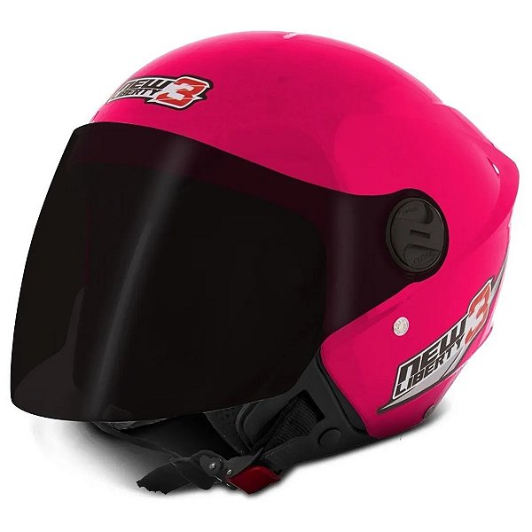 Capacete Moto Pro Tork Aberto New Liberty 3 Three Rosa Pink - Pro Tork