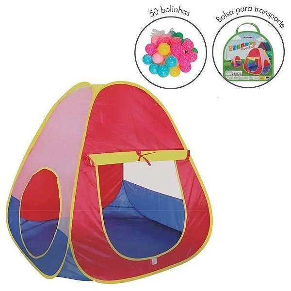 Barraca Infantil Com Bolinhas E Bolsa Para Transporte - Importway
