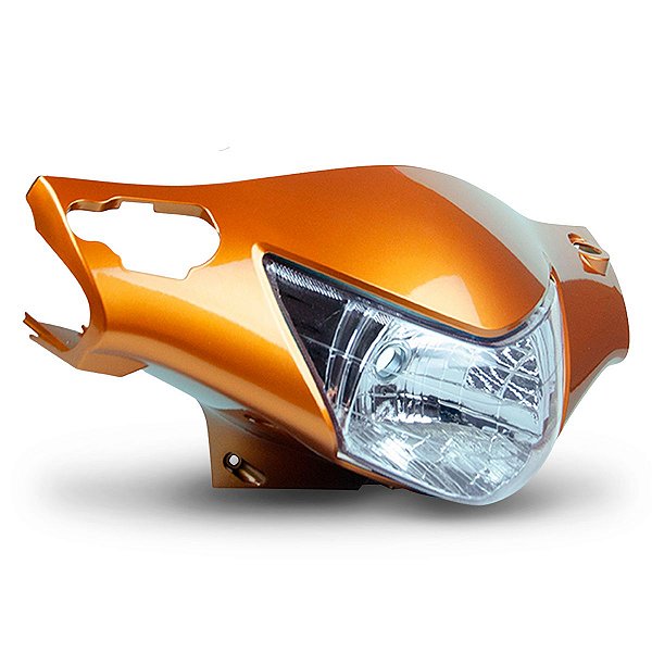 Farol Compl C/Caren. C/Freio A Disco Compat. Biz 125 + 2006 Laranja Met-N Orig.