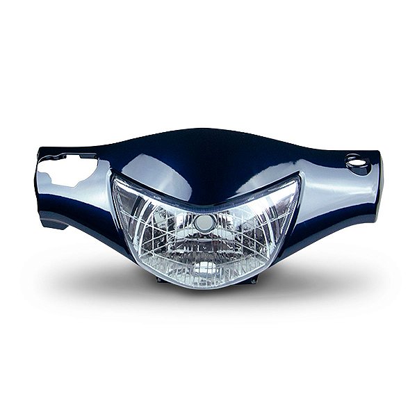 Farol Compl C/Caren. C/Freio A Disco Compat. Biz 125 + 2010 Azul Perol-N Orig.