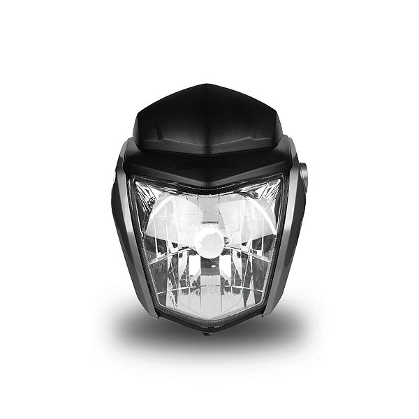 Farol Compl.C/Car.Elat. Fan150 Esdi/Fan160 Esd Cinza Metalico2015/2016- Nao Orig