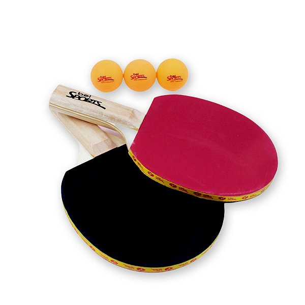 Kit Tenis De Mesa - 2 Raq + 3 Bolinhas #40