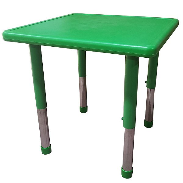 Mesa Infantil Plastico Altura Ajustavel 60 X 60 X 56Cm Verde Bw087Vd