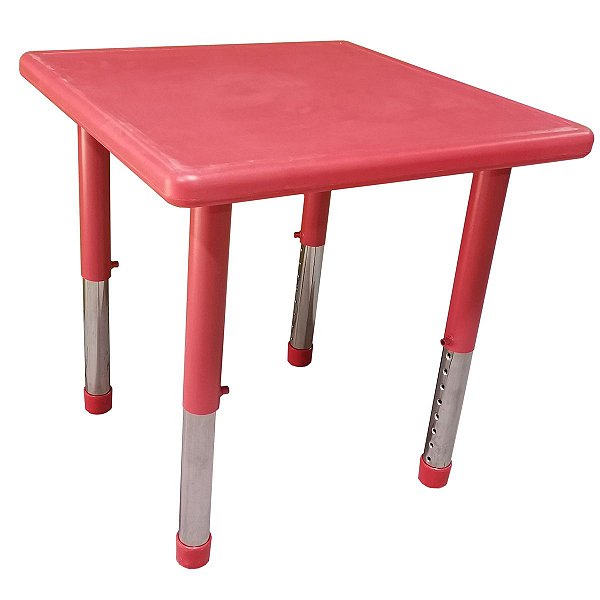 Mesa Infantil Plastico Altura Ajustavel 60 X 60 X 56Cm Vermelho Bw087Vm