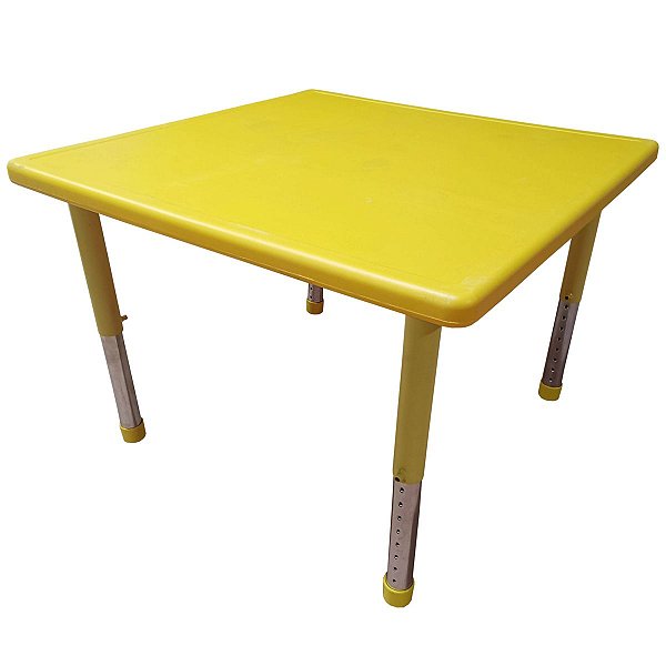 Mesa Infantil Plastico Altura Ajustavel 88 X 88 X 56 Cm Amarelo Bw088Am