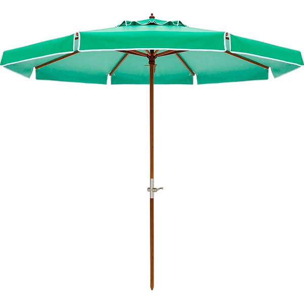 Ombrellone Embaú Bagum 2,70 M X 8 Madeira C/ Manivela - Verde