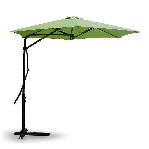 Ombrelone Lateral 2,70M Com Led E Cobertura Em Poliester Cor Verde (Iwobll270Vd)