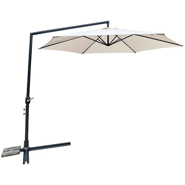 Ombrelone Suspenso Base Lateral 3,0M Branco Iwos300Br