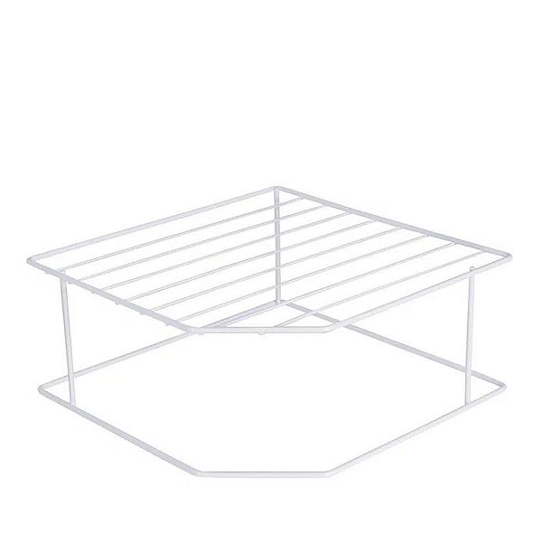 Organizador Pratos Horizontal 2 Niveis Branco - Bel