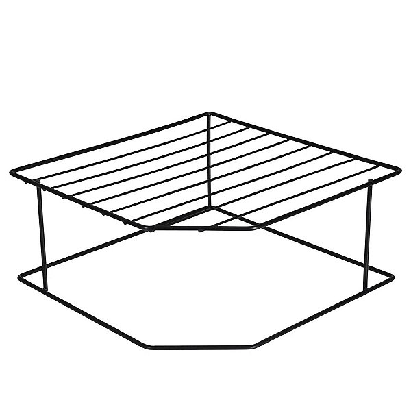Organizador Pratos Horizontal 2 Niveis Preto - Bel 990707
