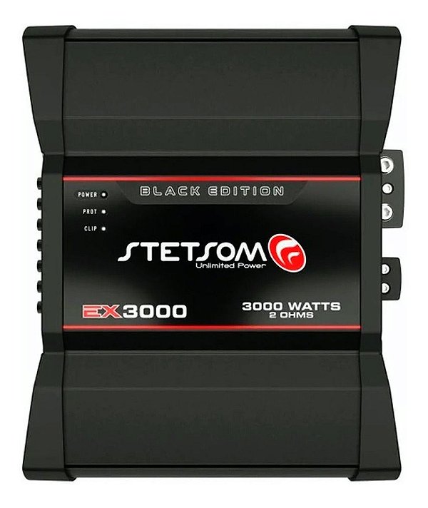 Módulo Amplificador Stetsom EX3000 Black Edition 3000W RMS 1 Canal 2 Ohms - Stetsom