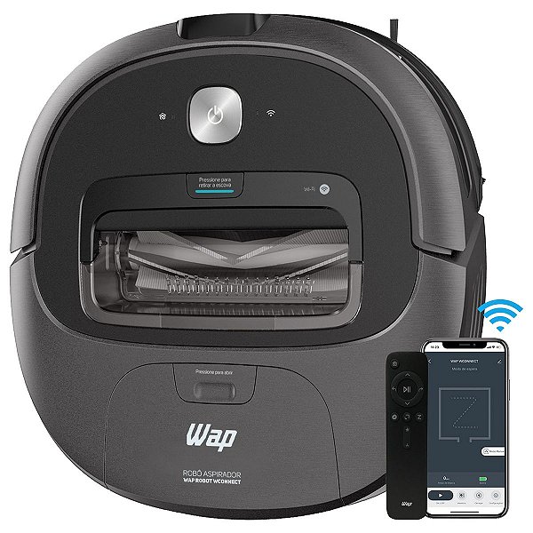 Robô Aspirador de Pó Robot WConnect Wi-fi Antiqueda Anticolisão - Wap