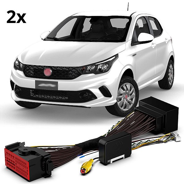 Kit 2x  Interface de Câmera Fiat Argo 2017 a 2020 Fiat Cronos 2018 a 2020 Com Tela de 7”  FT-RC-UC - Faaftech