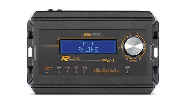 Processador de Áudio PX1 R Line 4 Vias Crossove 2 Entradas Digitais Conexões RCA  Expert Electronics