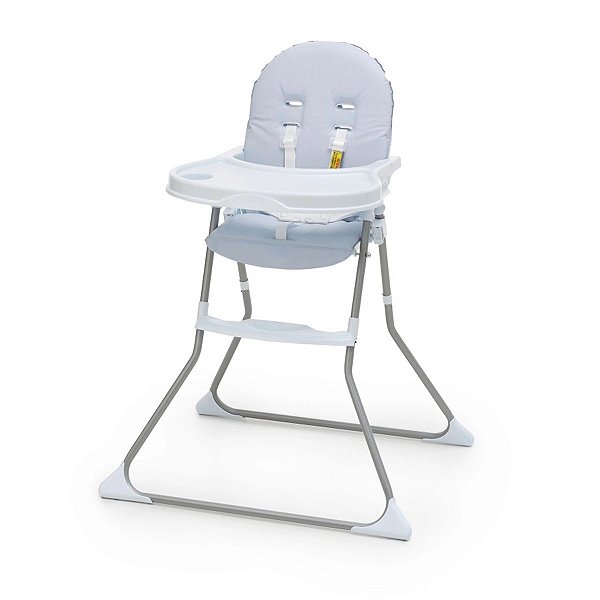 Cadeira De Alimentação Alta Bebê Criança Azul Menino Até 23Kg Encosto Acolchoado - Galzerano