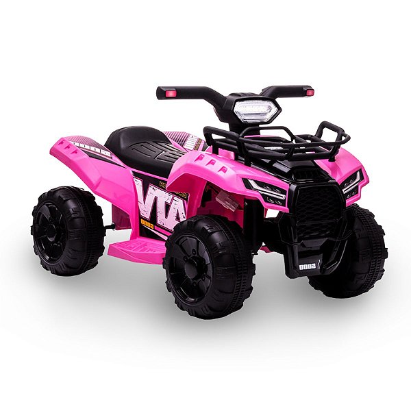 Quadriciclo Infantil Elétrico Rosa Menina Com Som Usb Música Farol - Bel