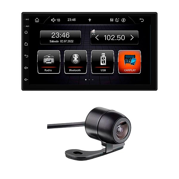 Multimídia Prime CarPlay Slim Roadstar Tela Full Touch 7 +