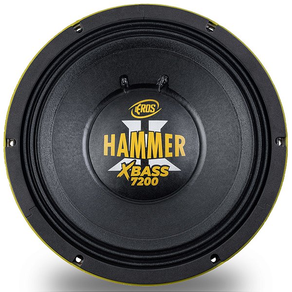 Alto Falante E-12 Polegadas Hammer Xbass Com Potência 3.600w RMS Impedância De 4 Ohms Ferrite Feito Em Bário