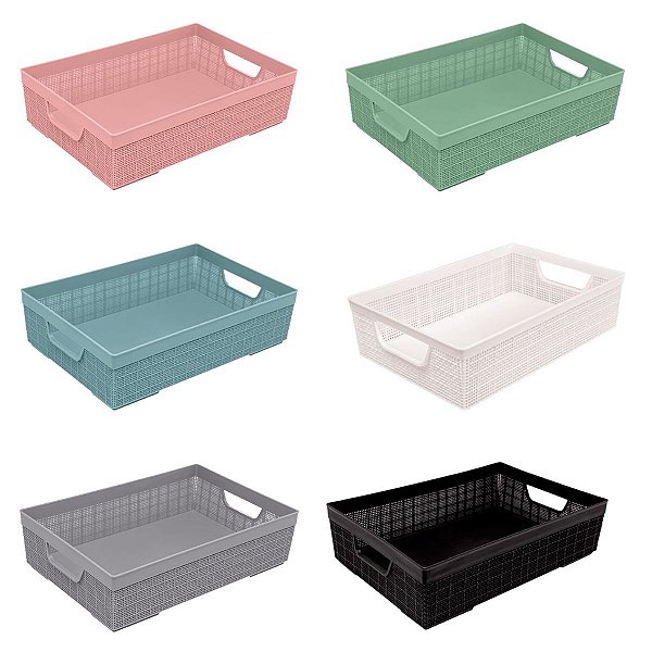 Cesta Jaguar Organizadora A4 Cor Capacidade De 5,2 Litros Retangular Para Dispensas Armários Guarda Roupa