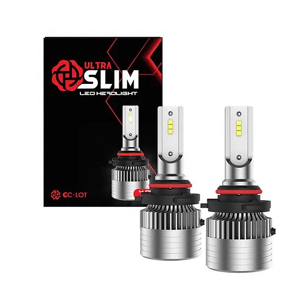 Lâmpadas Ultra Slim Encaixe HB3/H9012/H16 Jr8 Cc-lot Led Possui Canbus 4000 Lúmens 600K 12-24V Lp65 Resistente A Umidade