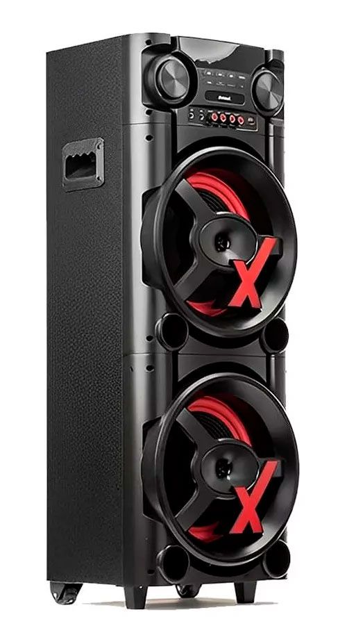 Caixa de Som Alto Falante Amplificado Com Bluetooth LED Marca Amvox ACA 1900 New X 1900w RMS Fácil de Transportar