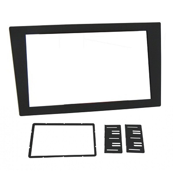 Moldura Central Painel DVD 2Din GM Vectra GT 2005/2011 Meriva e Montana 2003/2011 Corsa 2002/2011 Preta Fiamon