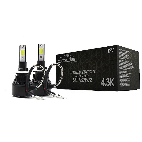 Kit Super Led Branca Efeito Xenon Tech One 4300k 12v 881 Code