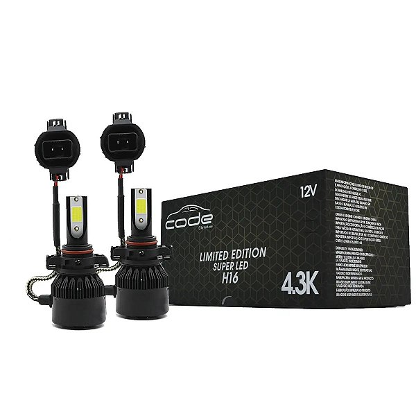 Kit Super Led Branca Efeito Xenon Tech One 4300k 24v H16