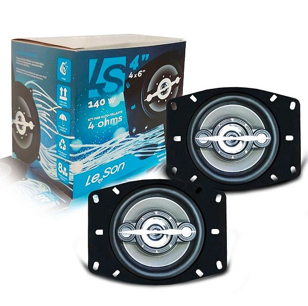 Kit Alto Falantes LeSon Quadriaxial 4x6" Polegadas 140w 4 Ohms CZ