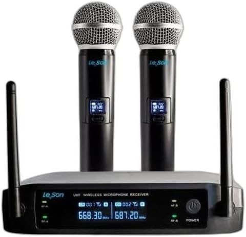 Microfones Sem Fio Leson Ls902 Digital Plus Duplo Cardioide