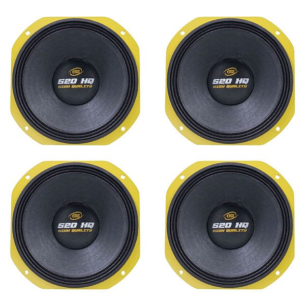4 Alto Falante Eros 10 Polegadas Potência 520w RMS Com Impedância Nominal 4 Ohms Feito Em Alumínio Resistente