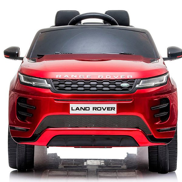 Carrinho Elétrico Land Rover Evoque Vermelho Infantil 12V Com Controle Remoto Faróis de Led Som Usb Mp3 Carro BW128