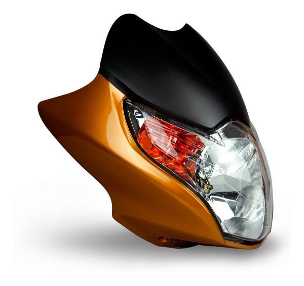 Farol Completo Com Carenagens Laterais Titan 150 Laranja Metálico - 2010 - Foco Sportive