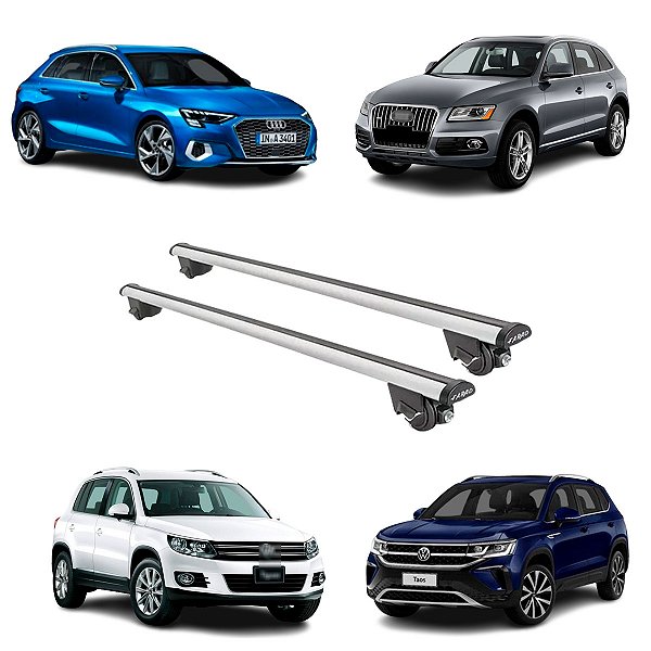 Travessas Alumínio Farad Rack Teto Grey Bagageiro Fixação BM03 Antifurto Suporta 100kg