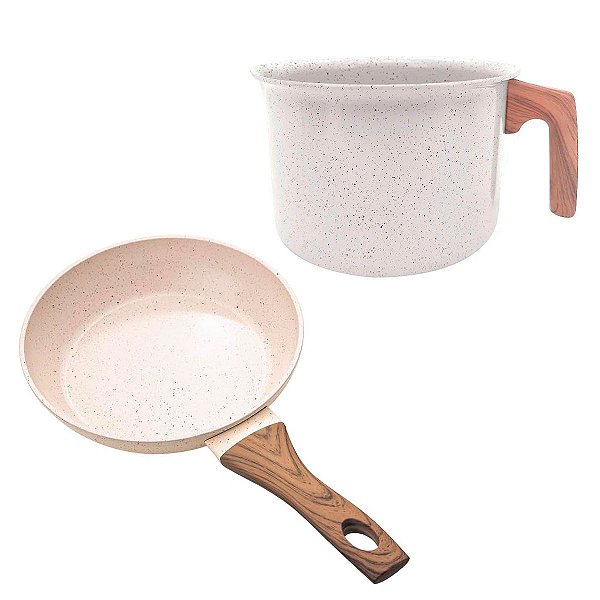 Mimo Style Leiteira 1.5L Cook Marmol + Mimo Style Frigideira 20cm 1.05L Cook Marmol