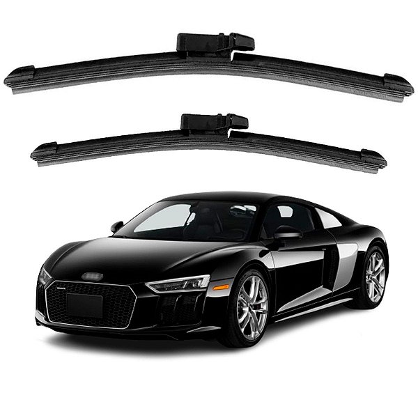 Palheta Automotiva 24" e 21" R8 2010 até 2017 Limpador de Para-brisas Chuva Poeira Neblina