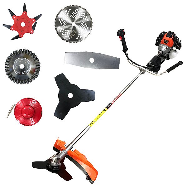 Roçadeira Multifuncional Gasolina 5x1 Gasolina 66cc com Enxada Rotativa Motor 2 Tempos 3hp