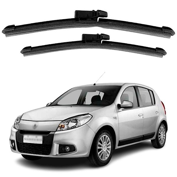 Palheta Automotiva Sandero 2007 até 2014 Limpador de Para-brisas Proteção Dias Chuvosos