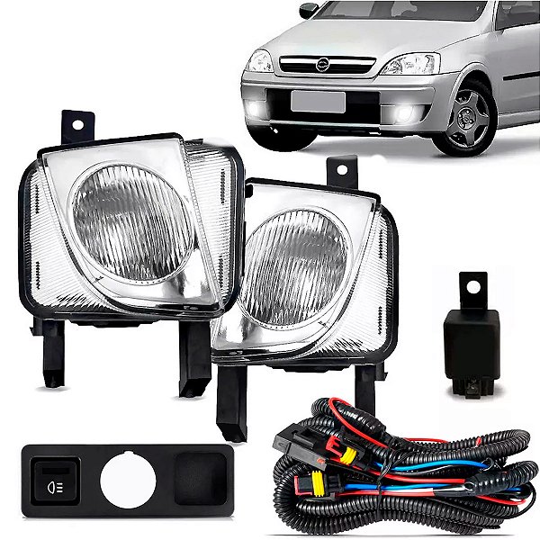 Kit Farol de Milha Corsa Montana Meriva 2003 2004 2005 2006 2007 2008 2009 2010 2011 - Shocklight