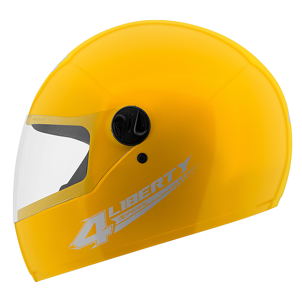 Capacete Moto Amarelo Tamanho 58 ProTork Viseira Cristal Casco Em ABS E Cinta Jugular Com Fecho Revestido Em EPS