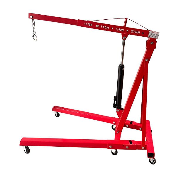 Guincho Hidráulico Girafa 2 Toneladas Vermelho Ideal para Mecânica Depositos de Cargas
