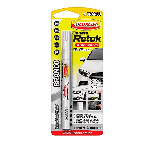 Caneta Pintura Retok Tira Riscos Retoque Permanente - Branco