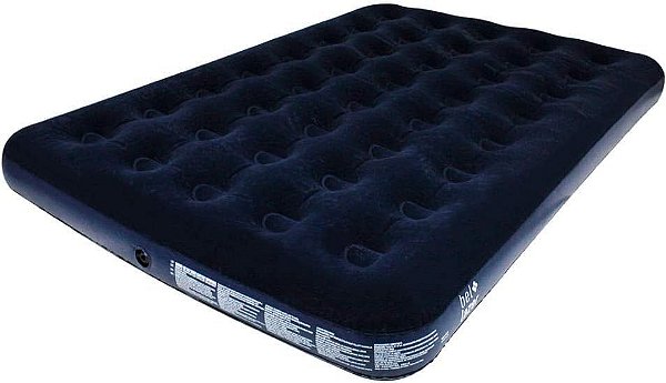 Colchão Inflável de Ar Casal Camping Camping Praia Lazer Multiuso Suporta 300kg Azul - Belfix