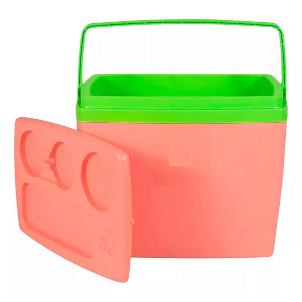 Caixa Térmica Cooler Citrica 19 Litros 26 Latas Bel Tapa com Suporte Lata Alça Resistente Trava de Segurança