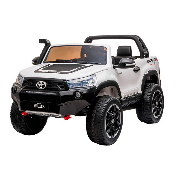 Mini Caminhonete Elétrica Hilux MP3 BT USB 24v Controle Remoto Faróis Led Rodas EVA Suporta 50kg